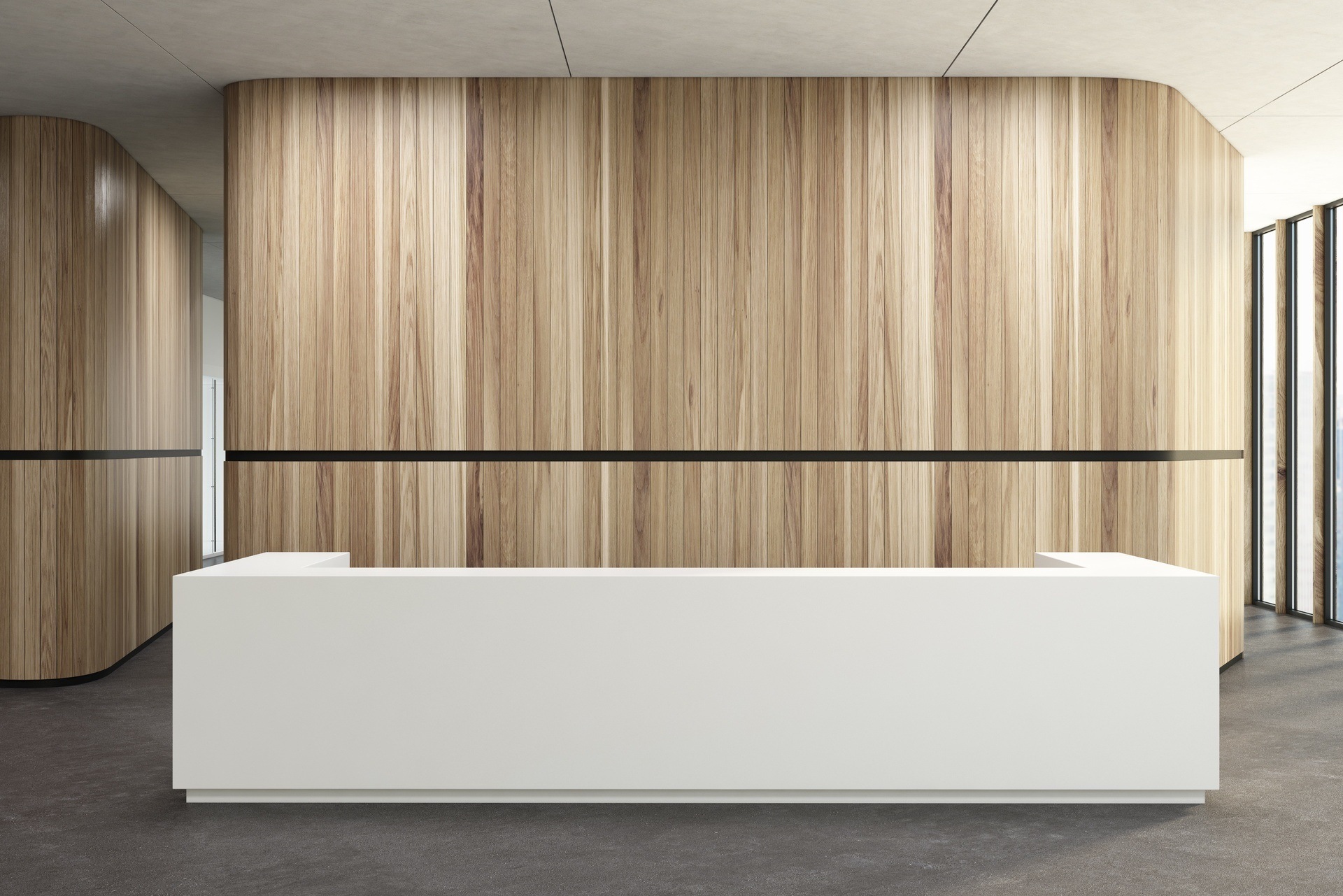Using Flexible Veneer to Enhance a Curved Wall